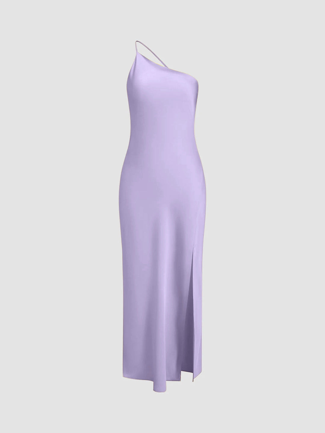 Satin Maxi Dress with Open Slit and Back